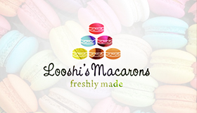 Macaron shop logo design, Cute macaron logo