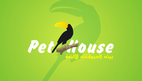 Pet house logo, Toucan logo design